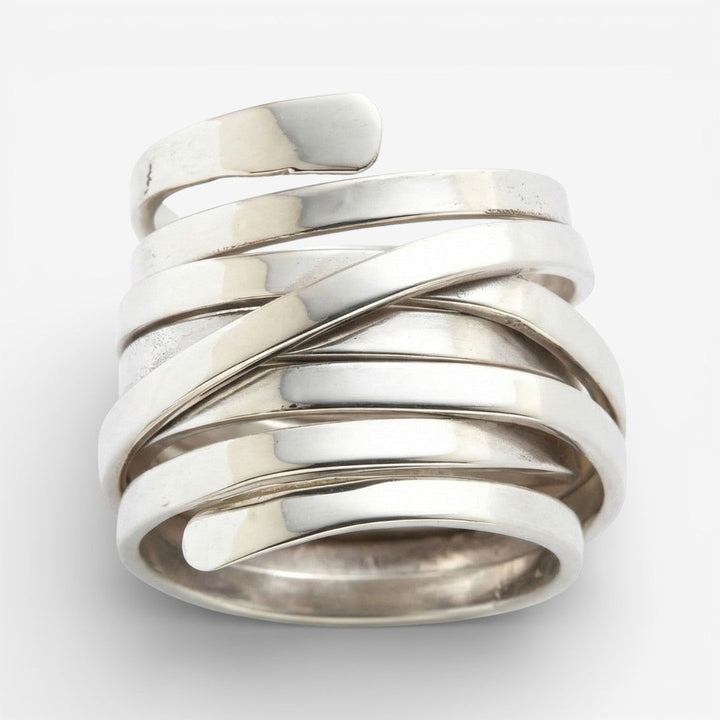 Bliss - Bague en Argent Épais Vintage