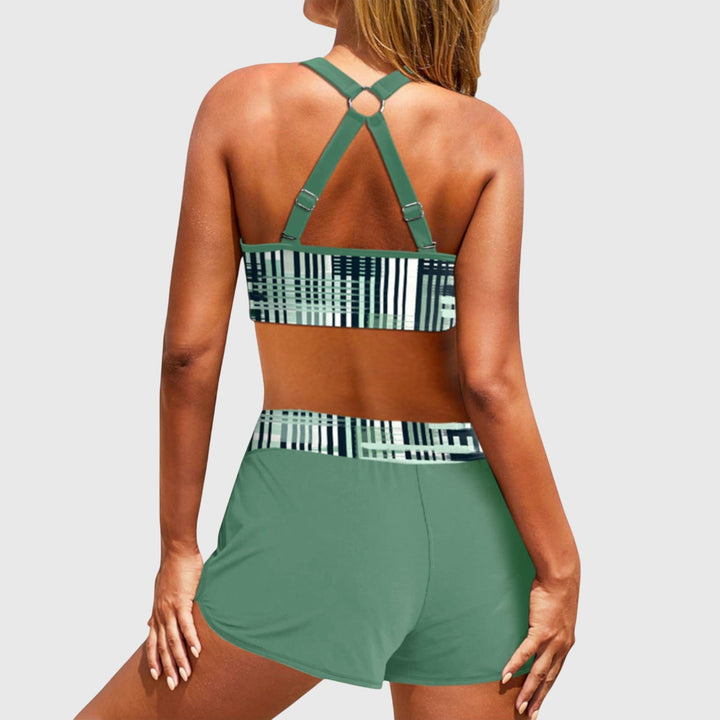 Clémence | Ensemble de Bikini Ridé Taille Haute