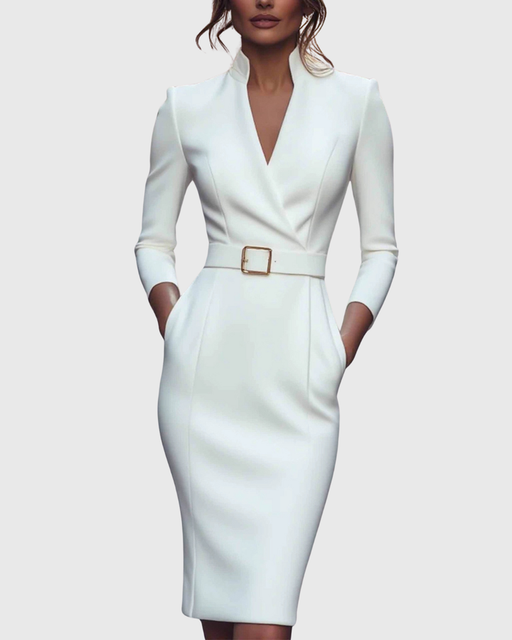 Camille | La Robe Maxi Power Ceinturée