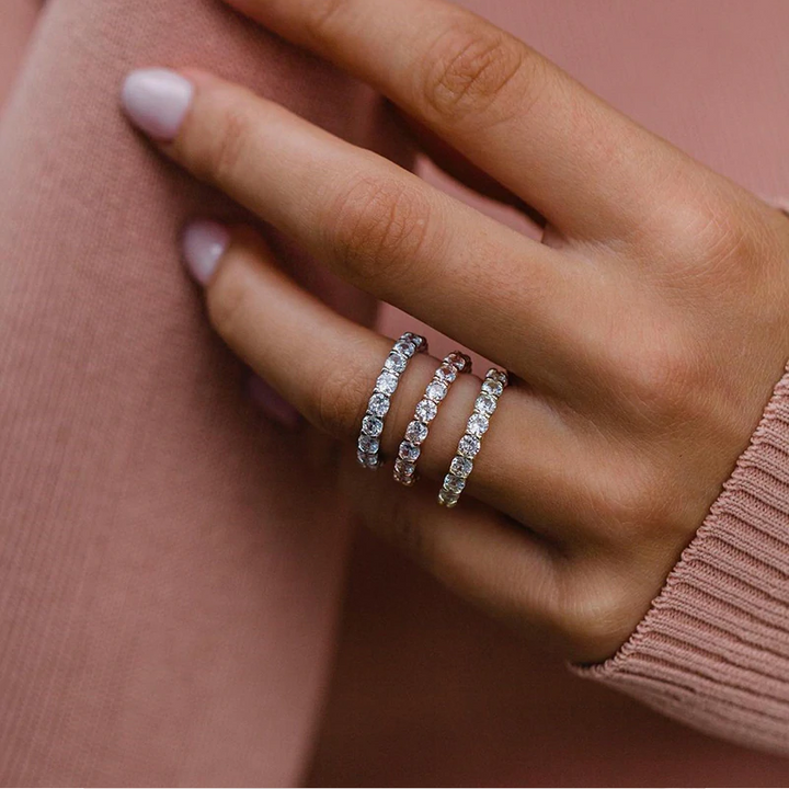 Élise – Bague en diamants à double anneau