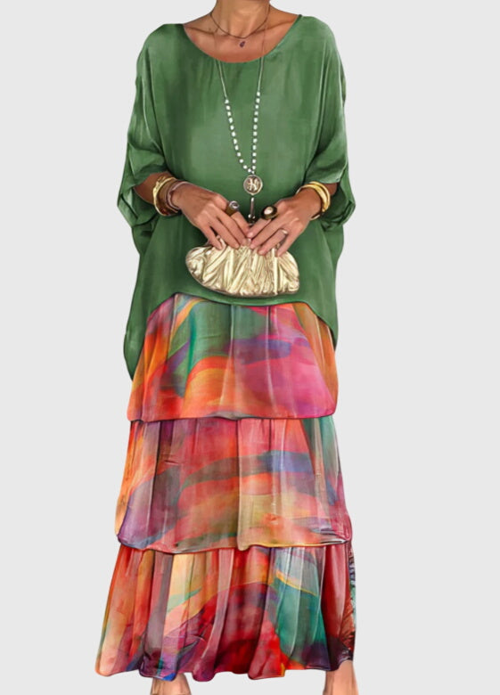 Patricia | Robe Élégante Longue et Fluide