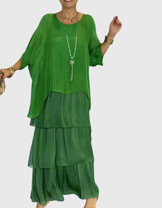 Patricia | Robe Élégante Longue et Fluide