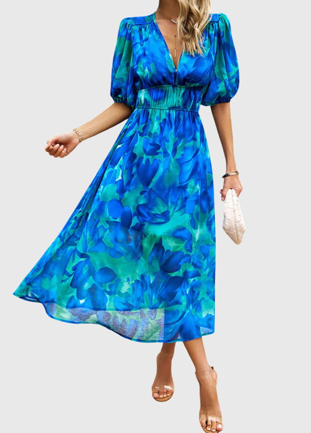Merlin | Robe Midi Florale Flatteuse