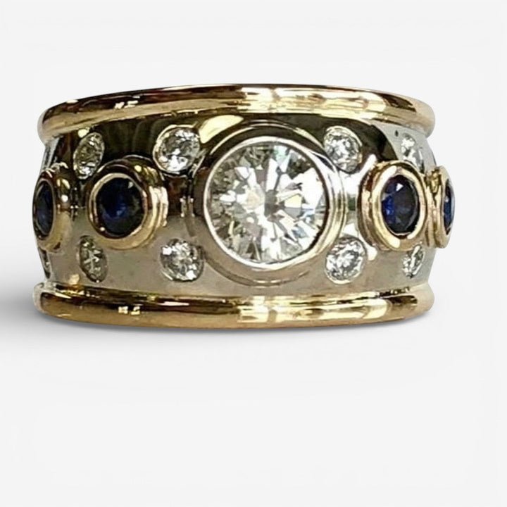 Bague Vintage en Zirconia Guldinlagt