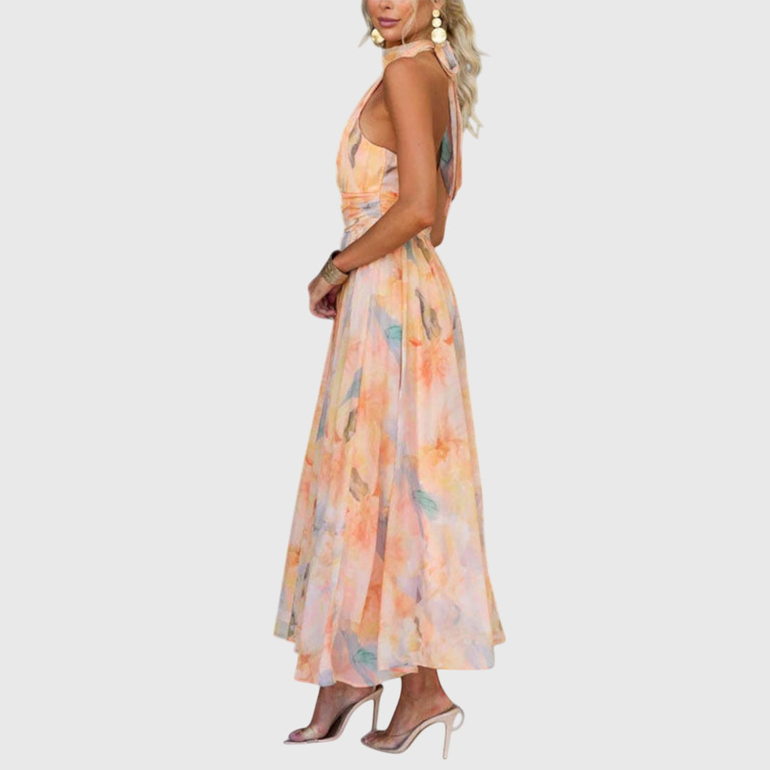 Nicole | Robe Maxi à Dos Nu