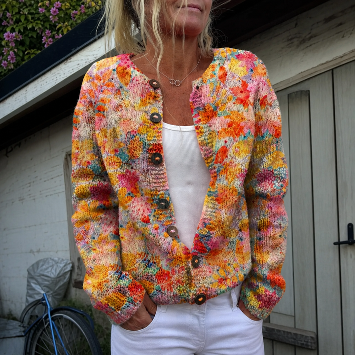 Léna | Cardigan décontracté à imprimé floral