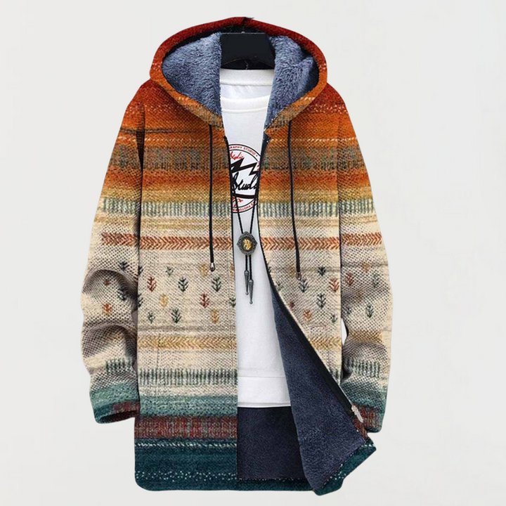 Agnès | Manteau d'automne à rayures