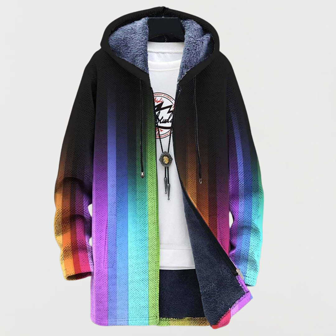 Odette | Veste avec dégradé de couleurs arc-en-ciel