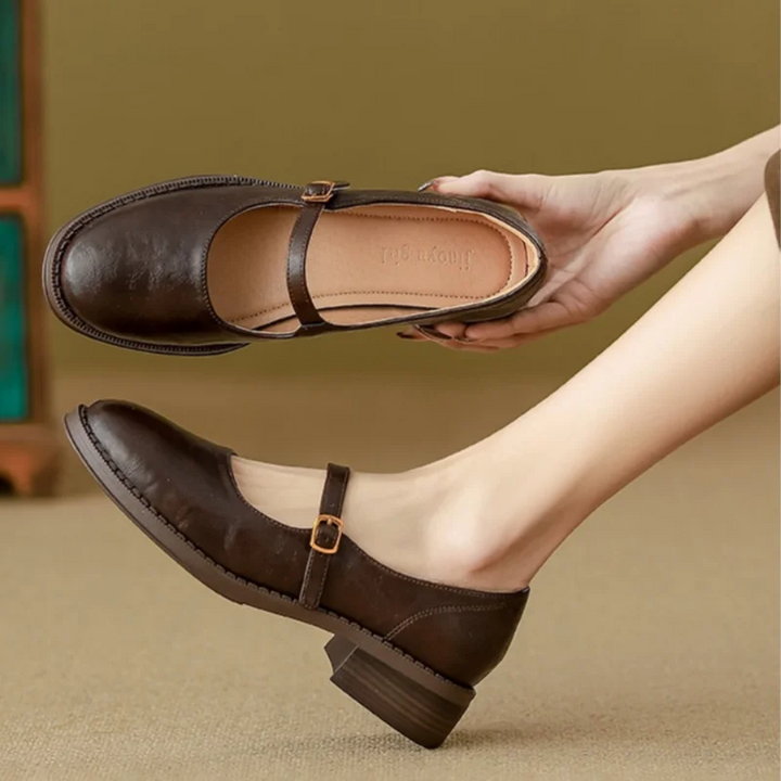 Manon | Mary Janes Classiques et Confortables en Cuir