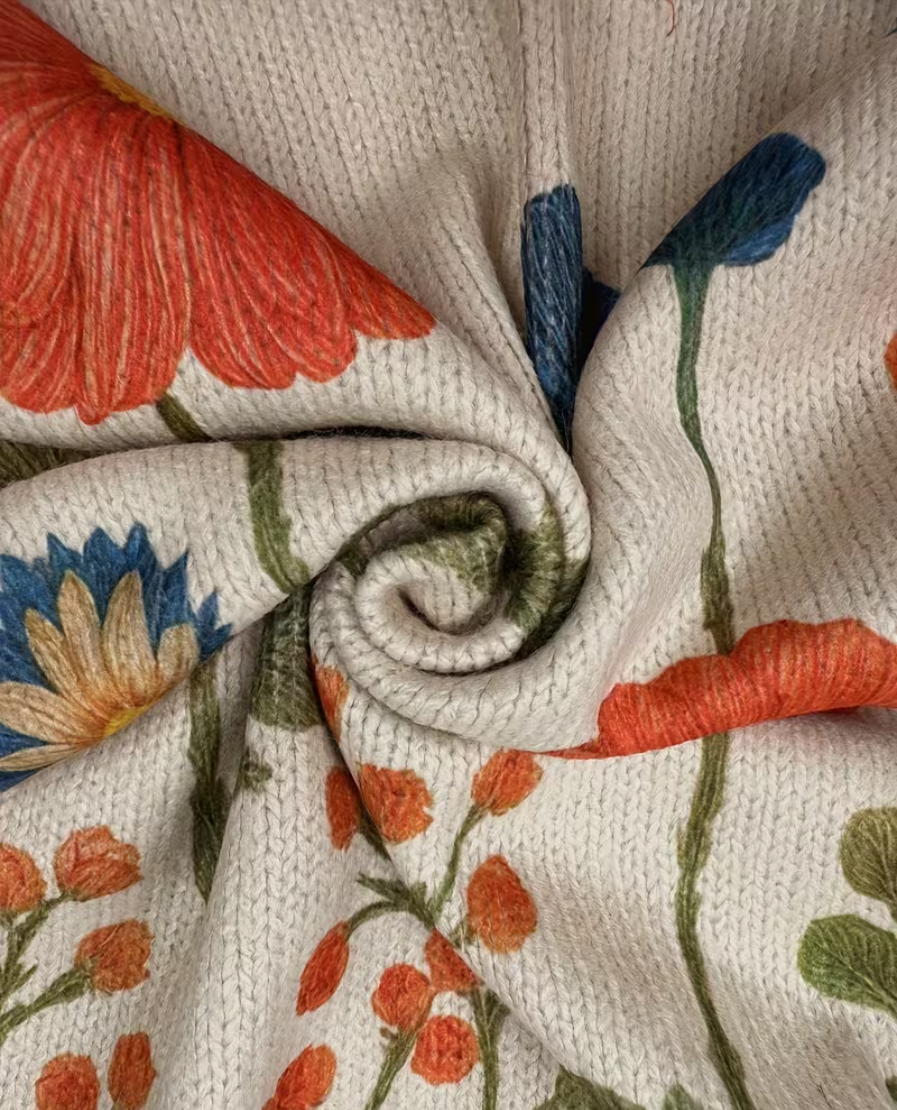 Brianna - Cardigan zippé en champ de fleurs sauvages