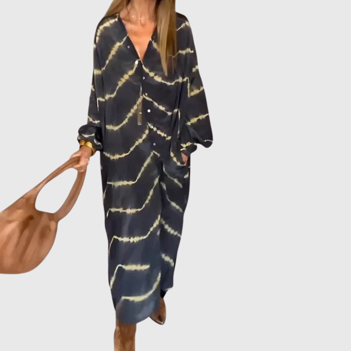 Manon | Robe Maxi Rayée Boho Élégante