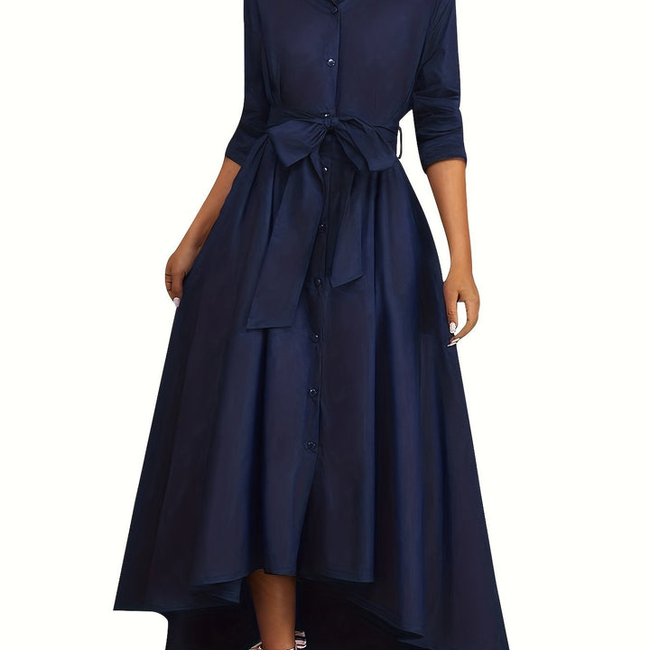 Martine | Robe Maxi Boutonnée Parfaite pour les Fêtes