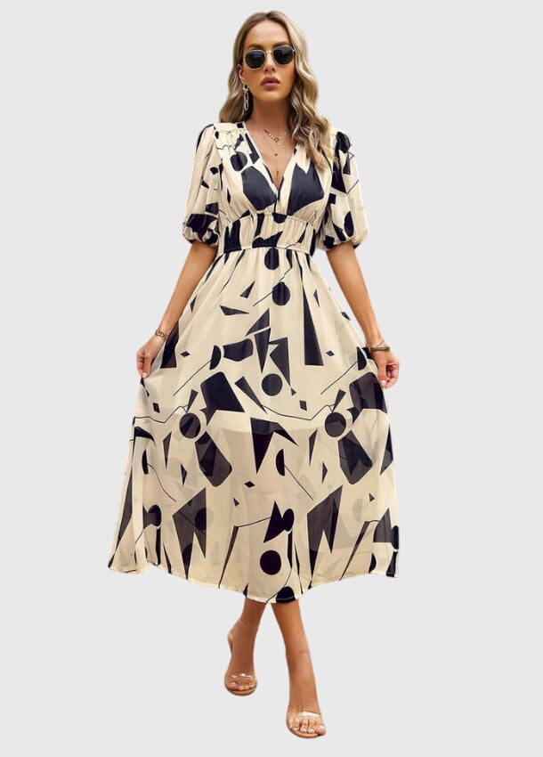 Merlin | Robe Midi Florale Flatteuse