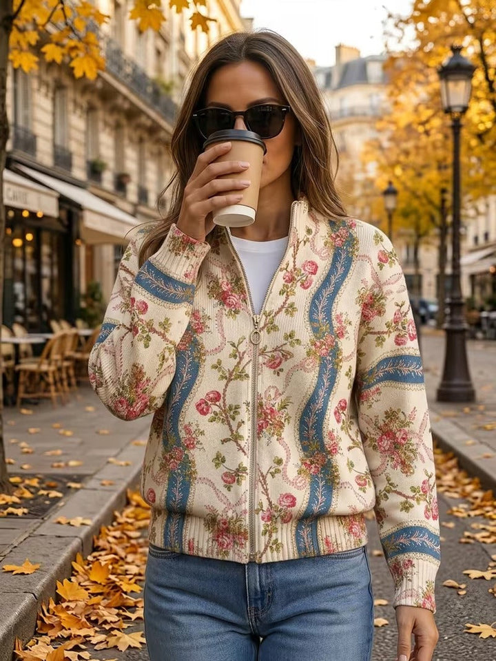 Camila - Cardigan à Fleurs de Grimpante