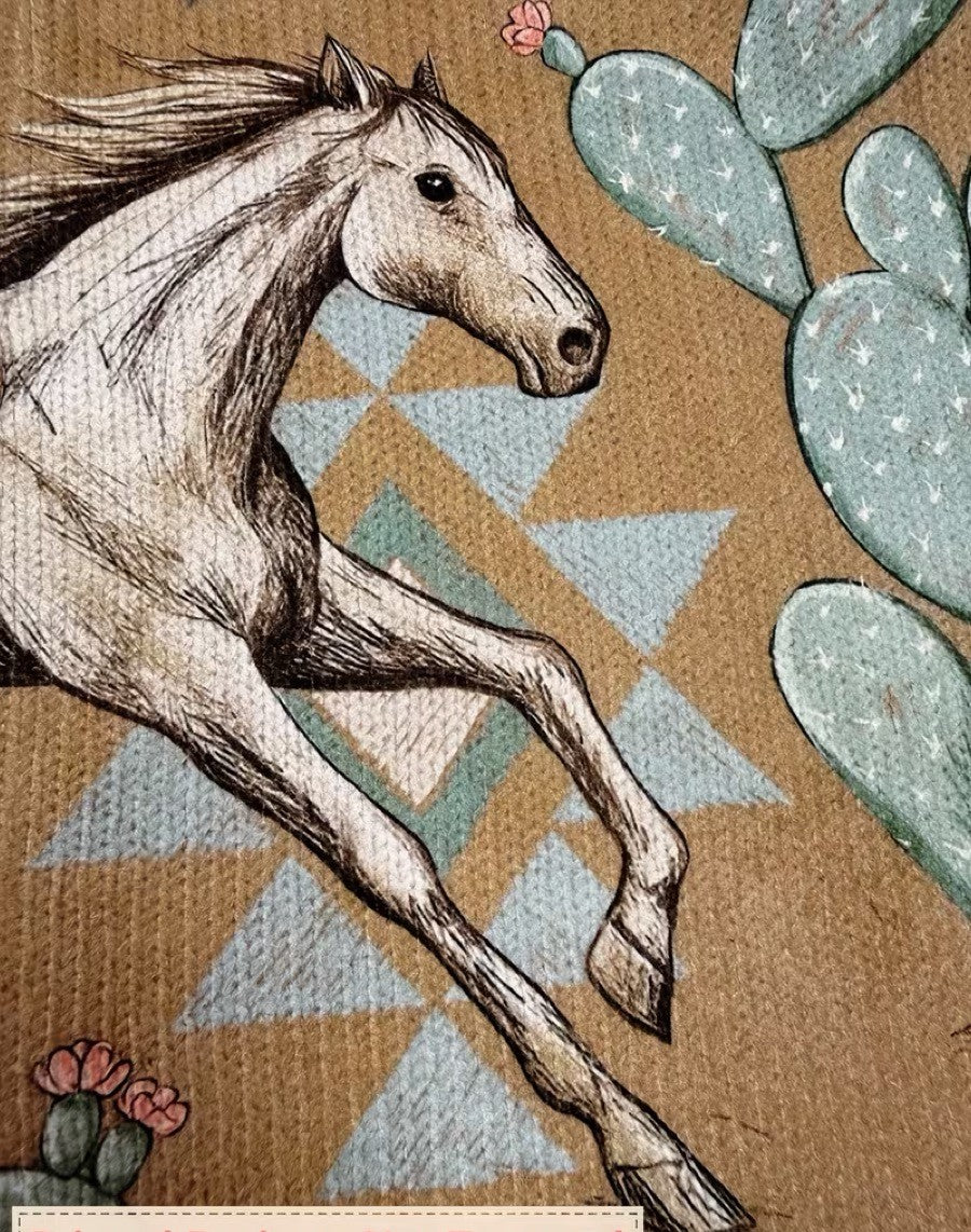 Kaitlyn - Cardigan zippé Cactus et Cheval du Désert